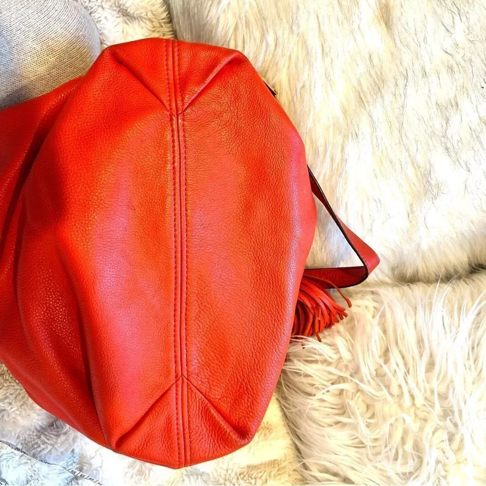 Michael Kors orange leather shoulder Bag